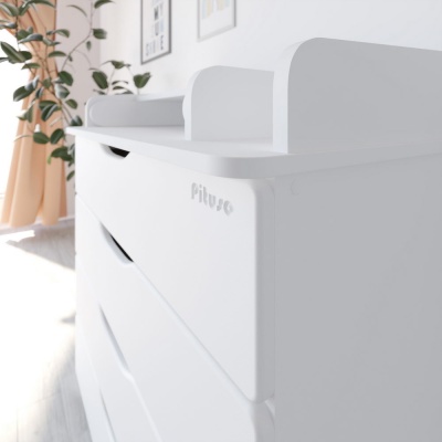 Комод раскладной Wood Pituso 804 ПВХ белый-аляска 3