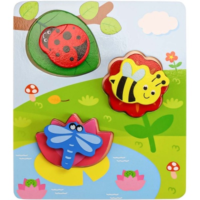 Деревянная игрушка Рамка-вкладыш Букашки Рыжий Кот AN02680 2