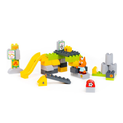 Конструктор Макси Три кота Коржик и спортивная площадка 37 элементов Полесье 58977 3