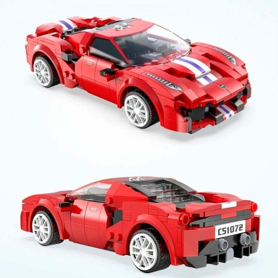 Конструктор CaDа радиоуправляемый автомобиль Ferrari 488 306 деталей Double Eagle C51072W 2
