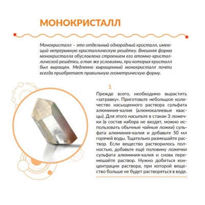 Набор для выращивания кристаллов Трюки Науки Лаборатория кристаллов Бумбарам Z009