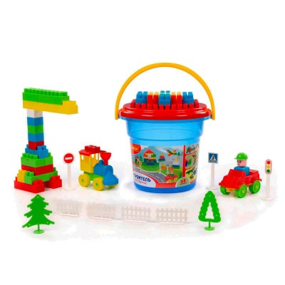 Конструктор для малышей Строитель 68 элементов Полесье 24392 3