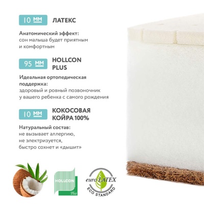 Матрас детский Plitex Eco Max ЭКО-09/1 5