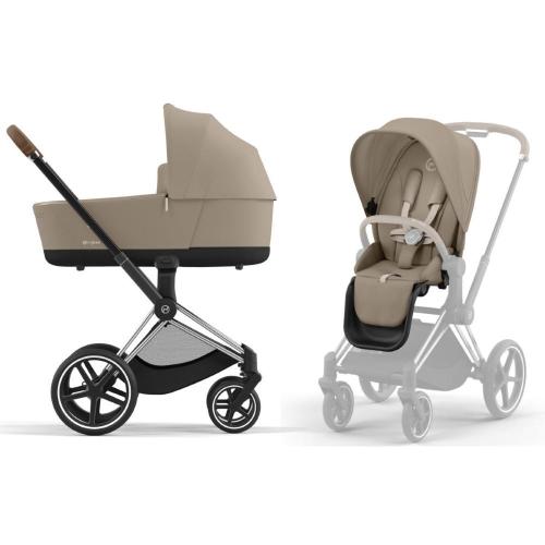 Коляска 2 в 1 Cybex Priam IV Chrome Brown Cozy Beige фото 2
