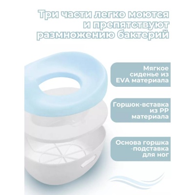 Горшок детский 3 в 1 Bubago Tempo BG 122-2 Голубой 05