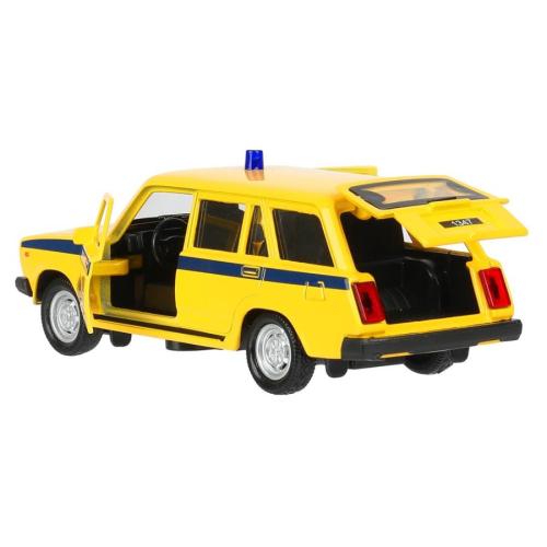 Машинка металлическая ВАЗ-2104 Жигули Милиция Технопарк 2104-12SLPOL-YE фото 5
