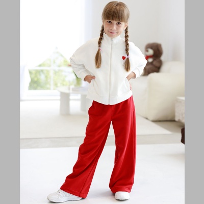 Спортивный костюм Чуди Кидс 417425Ц1-1 молочный/красный 91