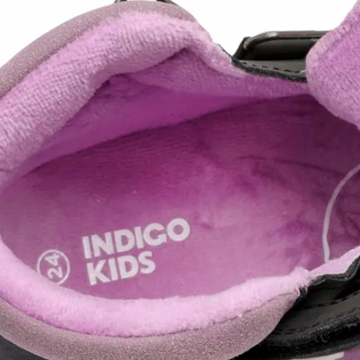 Ботинки детские Indigo Kids 55-0625B2 марсала-чёрный 5