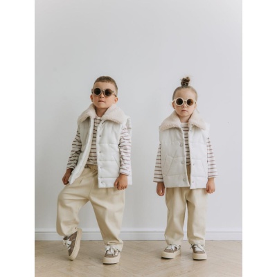 Стёганый жилет Mimilav молоко 04