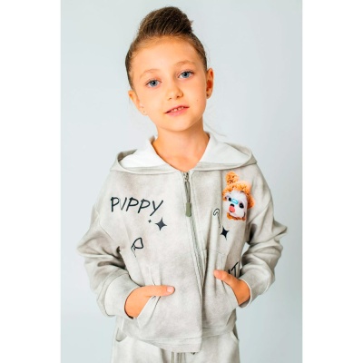 Толстовка для девочки Colabear 683884 серая 2