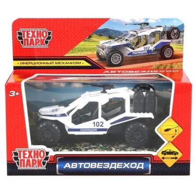 Машинка металлическая Автовездеход Полиция Технопарк CHAB-12POL-ARMWH 5