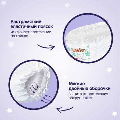 Подгузники-трусики YokoSun Premium XL 12-20 кг 38 шт 3