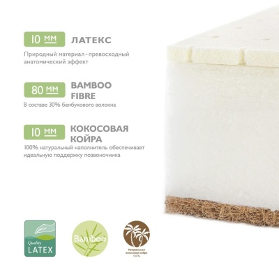 Матрас детский Bamboo Lux Plitex 1190 x 600 04
