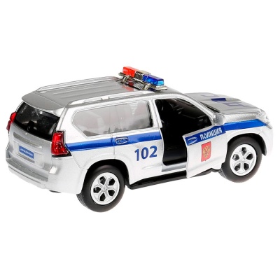 Металлическая инерционная машина Toyota Land Cruiser Prado Полиция Технопарк Prado-P-SL 2