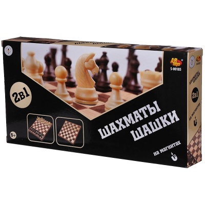 Игра настольная 2 в 1 Шахматы и шашки магнитные ABToys S-00185