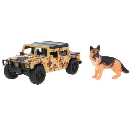 Машина Пикап Hummer h1 с овчаркой Технопарк SB-18-09-H1-M(DY)+DOG-WB