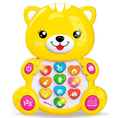 Игрушка Котенок Зверята с огоньками музыкальная Азбукварик 2345