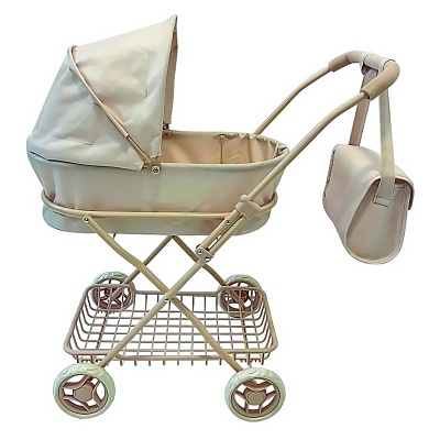 Коляска для кукол с сумкой и корзинкой Рыжий кот 9325-NB 2