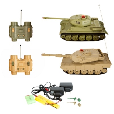 Танковый бой на радиоуправлении Т34 - Abrams M1A2 Пламенный мотор 870236 2