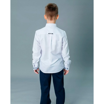 Рубашка школьная для мальчика Deloras С71753 белая 3
