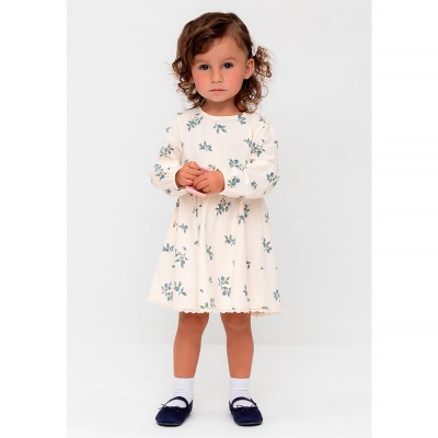 Платье для девочки Crockid КР 5925 айвори голубика к561 2 Платье для девочки Crockid КР 5925 айвори голубика к561 2