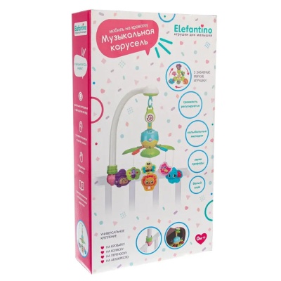 Мобиль Музыкальная карусель Elefantino IT107129 Мобиль Музыкальная карусель Elefantino IT107129