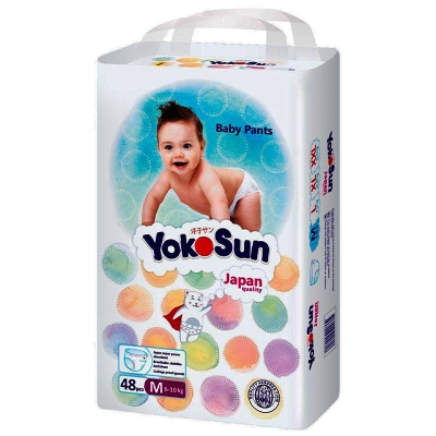 Подгузники-трусики Yokosun M 6–10 кг 48 штук 2