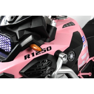 Детский электромотоцикл RiverToys М111БХ розовый