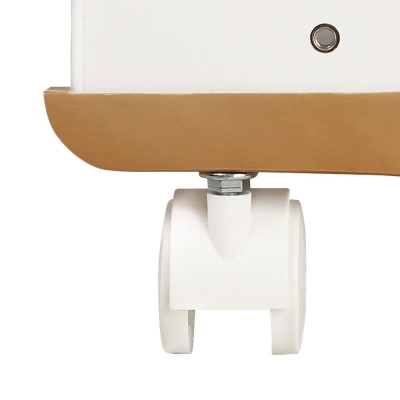 Кроватка детская колесо-качалка Indigo My Sleepy Лисичка белый