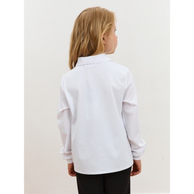 Блузка школьная для девочки Deloras C64276 молочная 3