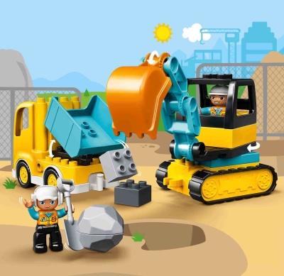 Грузовик и гусеничный экскаватор  Duplo Lego 10931 4