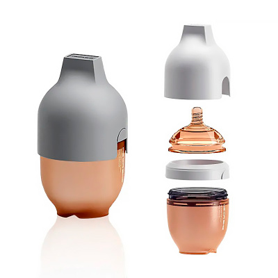 Антиколиковая бутылочка для кормления от 0 месяцев 160 мл Heorshe HOS20-02-001-SG серая 3