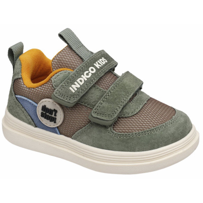 Полуботинки Indigo Kids 40-1030F коричневый/зелёный 2