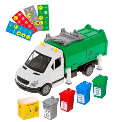 Мусоровоз инерционный свет звук Пламенный мотор 870887 2