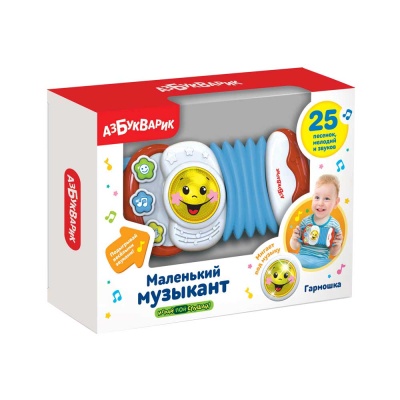 Музыкальная игрушка Гармошка Маленький музыкант Азбукварик 2