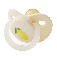 Соска пустышка латексная с колпачком от 0 месяцев Happy Baby 13022 lemon