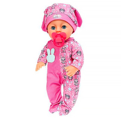 Кукла Пупс функциональный 30 см озвученный Карапуз Y30BB-BUNNY-24-RU 3