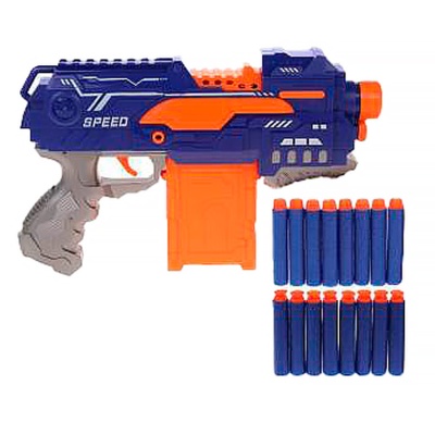 Бластер с подсветкой патроны 16 шт Junfa 7022-3 1