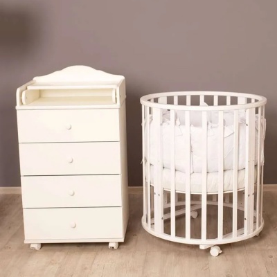 Кроватка детская трансформер 9 в 1 Северная звезда Incanto KR-0080/00 белый