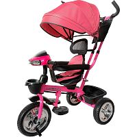 Велосипед трёхколёсный с родительской ручкой Velobibi Марс ВЛ-0610 розовый