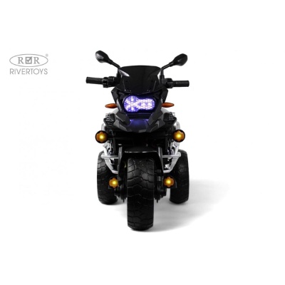 Детский электромотоцикл RiverToys М008БХ серый
