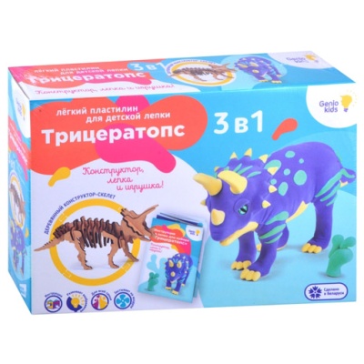Набор для лепки из легкого пластилина Трицератопс Dream Makers TA1704 2