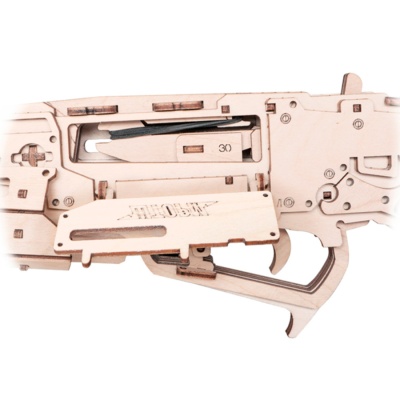 Конструктор деревянный Винтовка Шторм резинкострел 123 детали Lemmo 0129 4