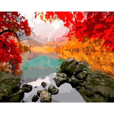 Картина по номерам Краски осени 40х50 см 30 цветов Рыжий кот Х-4620 2