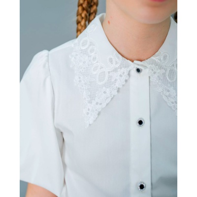 Блузка школьная для девочки Deloras С64304S белая 5