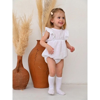 Песочник-боди из муслина Carrot 10002196 белый 04