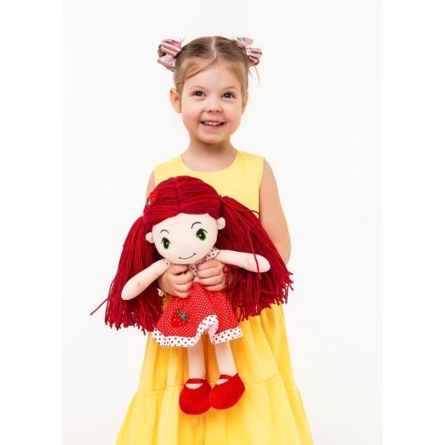 Мягкая игрушка Кукла Стильняшка в красном платье в горошек Maxitoys MT-HH-05042027 фото 3