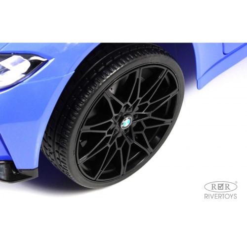 Детский электромобиль BMW M4 RiverToys A004AA синий фото 12