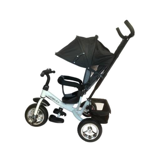 Велосипед трёхколёсный с родительской ручкой Velobibi Венера ВЛ-0686 графит фото 7