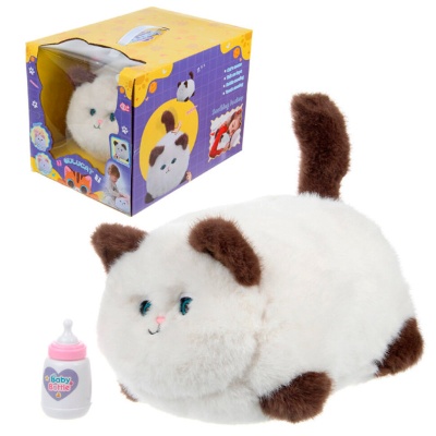 Кошка интерактивная моргает виляет хвостом издает звуки Veld Co 133641 коричневая 5